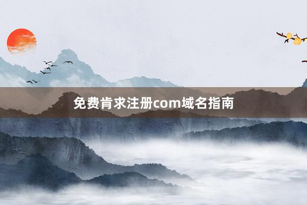 免费肯求注册com域名指南